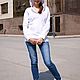 White Summer Hoodie, lightweight women's Hoodie made of cotton, Hoodie with hood. T-shirts. Lara (EnigmaStyle). Online shopping on My Livemaster.  Фото №2
