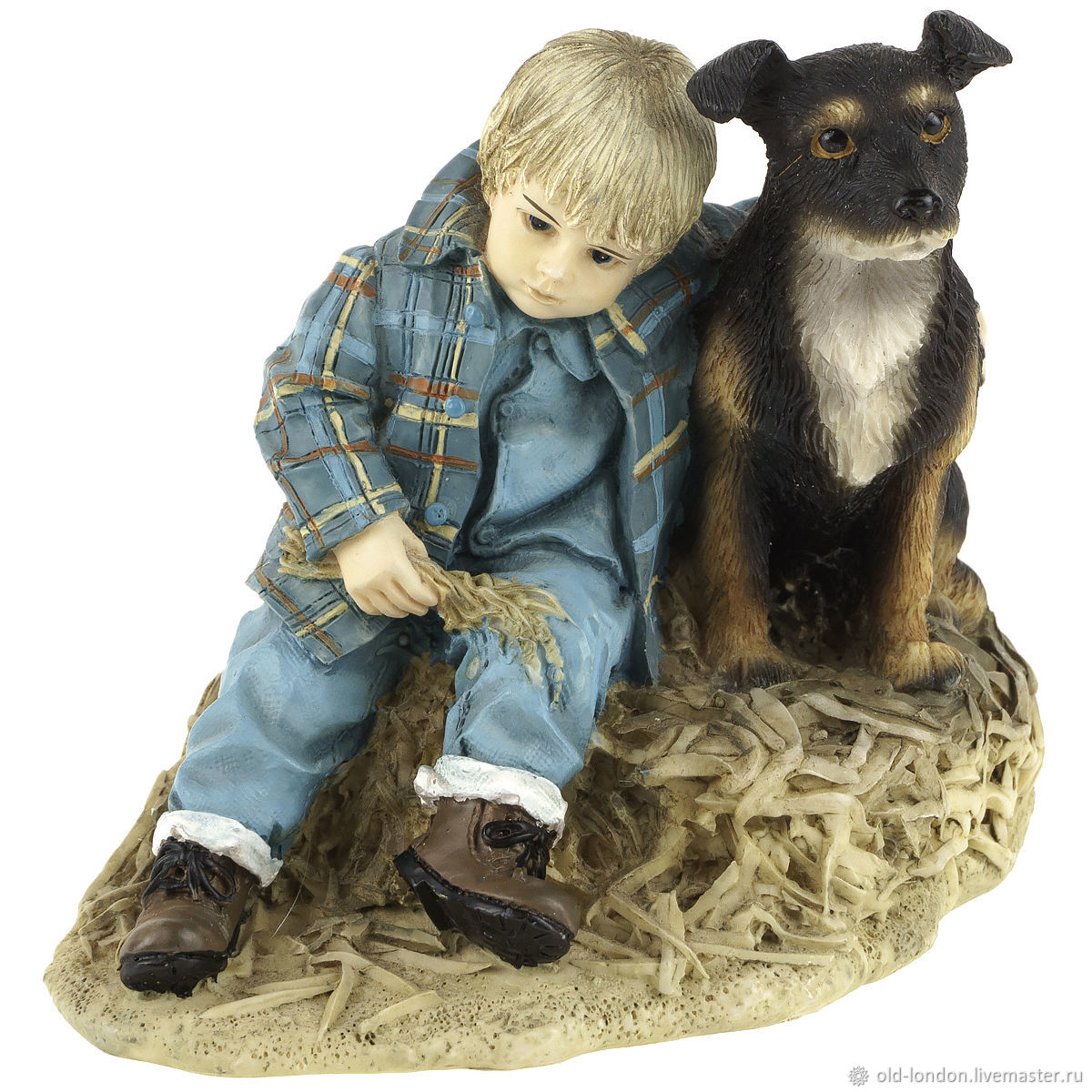 Винтаж: Статуэтка коллекционная Мальчик с собакой винтаж Leonardo ...