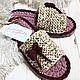 Women's knitted Slippers 35-36r. Slippers. 'Petelki-klubochki' Vyazanye izdeliya.. Интернет-магазин Ярмарка Мастеров.  Фото №2