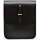Leather shoulder bag 'Kazan' (black). Tablet bag. Russian leather Guild. My Livemaster. Фото №4