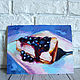 Oil painting Blueberry Cheesecake 18/24 cm. Pictures. Painting World of Marina Lesina. Online shopping on My Livemaster.  Фото №2