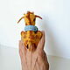 Order Giraffe finger toy, felted finger doll. AnzhWoolToy (AnzhelikaK). Livemaster. . Dolls Фото №3