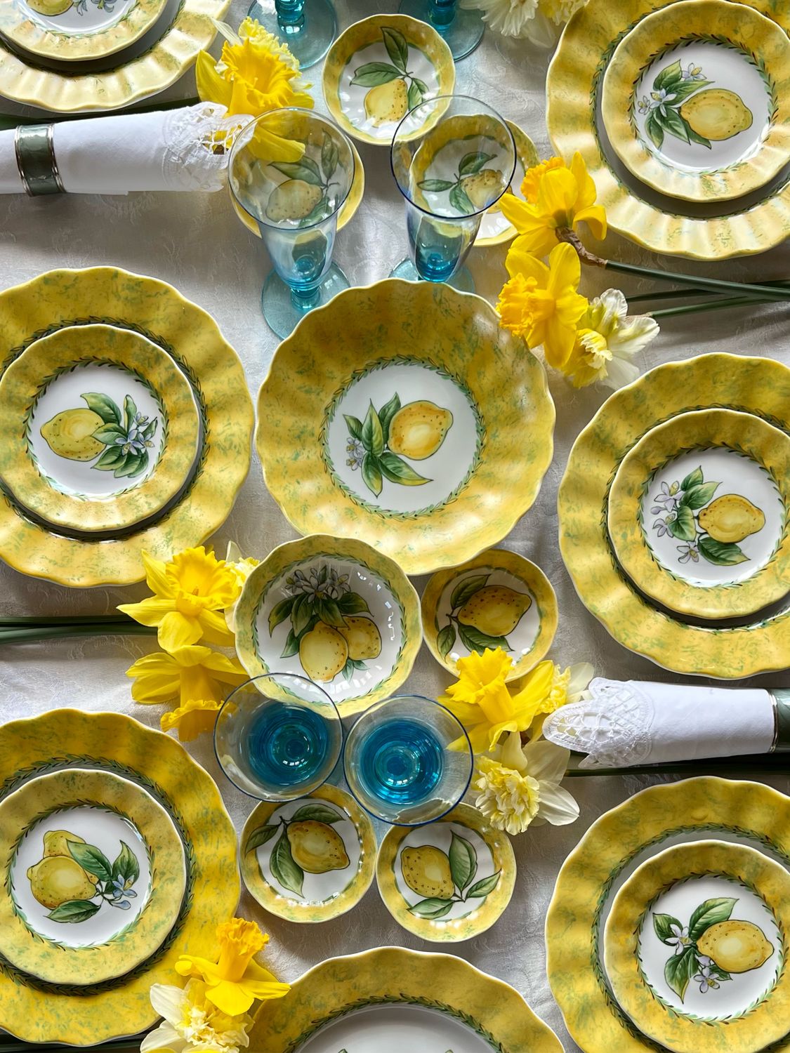 Десертный Сервиз Лимоны на 6 персон. 22 предмета – заказать на Ярмарке ...