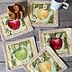 Decorative napkins: Napkins Apples five pieces. Gifts for March 8. Kitchen. Online shopping on My Livemaster.  Фото №2