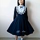 Школьное платье "Версаль" незабудка. Школьная форма. Little___dress. Ярмарка Мастеров.  Фото №4
