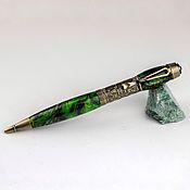 Канцелярские товары handmade. Livemaster - original item Ballpoint pen Sonata malachite. Handmade.