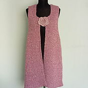 Одежда handmade. Livemaster - original item Knitted PINK AND LILAC VEST. Handmade.