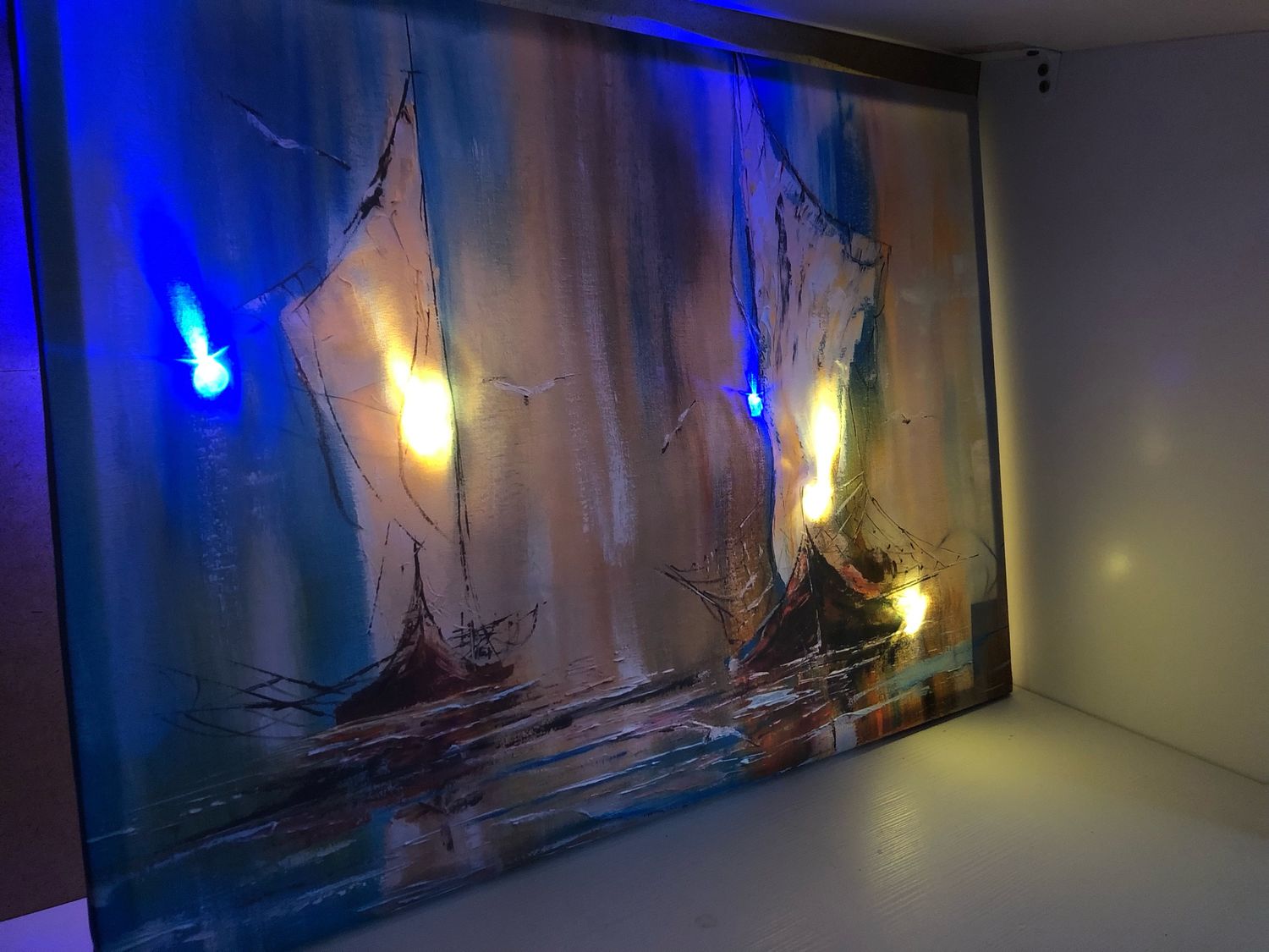 Постер с подсветкой под живопись «Корабли» в интернет-магазине Ярмарка ...