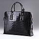 Crocodile leather folder bag IMA0777B4. Tablet bag. CrocShop. Online shopping on My Livemaster.  Фото №2