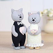 Подарок на свадьбу Счастливые котики жених и невеста