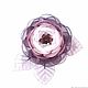 BlackBerry Ice. Brooch - handmade flower made of fabric, Brooches, St. Petersburg,  Фото №1