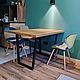 Дубовый кухонный стол в стиле лофт. Столы. WFN Furniture - Столы на заказ. Ярмарка Мастеров.  Фото №4