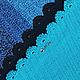  шарф вязаный крючком из хлопка бирюзовый. Шарфы. Knitted-stori. Ярмарка Мастеров.  Фото №5