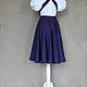Indigo linen sundress. Sundresses. pugovkino delo (Pugovkino-delo). My Livemaster. Фото №4