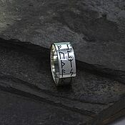 Украшения handmade. Livemaster - original item Ring with runes. Handmade.
