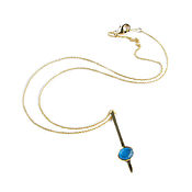 Украшения handmade. Livemaster - original item Bright blue pendant with jade on a chain, jade pendant gift. Handmade.