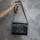 Leather and wood bag with hand embroidery ETNINEN. Classic Bag. Juliya Vrublevskaya (vrublevsky-j). Online shopping on My Livemaster.  Фото №2