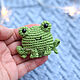 Frog pin brooch, a brooch as a gift to mom on March 8. Brooches. crochetsofttoys. Online shopping on My Livemaster.  Фото №2