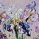 Order Oil painting Irises blue. sharaeva-elena. Livemaster. . Pictures Фото №3