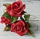 Hairpins with sprigs of red roses. Hair Decoration. Flowesforever. Online shopping on My Livemaster.  Фото №2