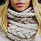 Scarf knitted from Marshmallow wool, Scarves, Moscow,  Фото №1