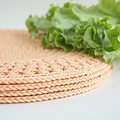 Для дома и интерьера handmade. Livemaster - original item A set of knitted cotton napkins for table setting for 4 persons. Handmade.