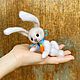Teddy Animals: Pocket white rabbit in a gift set, Teddy Toys, Tuapse,  Фото №1