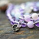 Mala rosary made of amethyst and beryl, lilac rosary with a Ji wave bead. Rosary. Jewerly for Happiness. My Livemaster. Фото №5