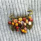 Brooch-pin with jasper mukait, natural stones. Brooches. Beaded jewelry. My Livemaster. Фото №6