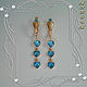 Earrings 'hearts-track' gold 585, Topaz. Earrings. MaksimJewelryStudio. My Livemaster. Фото №5