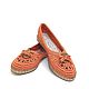 Knitted ballet flats with button, orange cotton, Ballet flats, Tomsk,  Фото №1