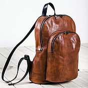 Рюкзак-скрутка коричневый