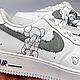 Кроссовки белые с рисунком, кастом Nike Air Force, kaws,ручная роспись. Кроссовки. Olgavolgoart. Роспись одежды и обуви. Кастом. Ярмарка Мастеров.  Фото №13