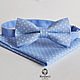 Blue tie dot pocket square Blue lagoon, Ties, Moscow,  Фото №1