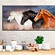 Картины заказать в подарок Три лошади картина маслом на холсте Конь, Картины, Москва,  Фото №1
