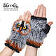 Owl fingerless gloves cherry. Mitts. 2sovy. Online shopping on My Livemaster.  Фото №2