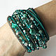 Transformer choker bracelet boho Sea wave Turquoise Volumetric bracelet, Beads2, Ekaterinburg,  Фото №1