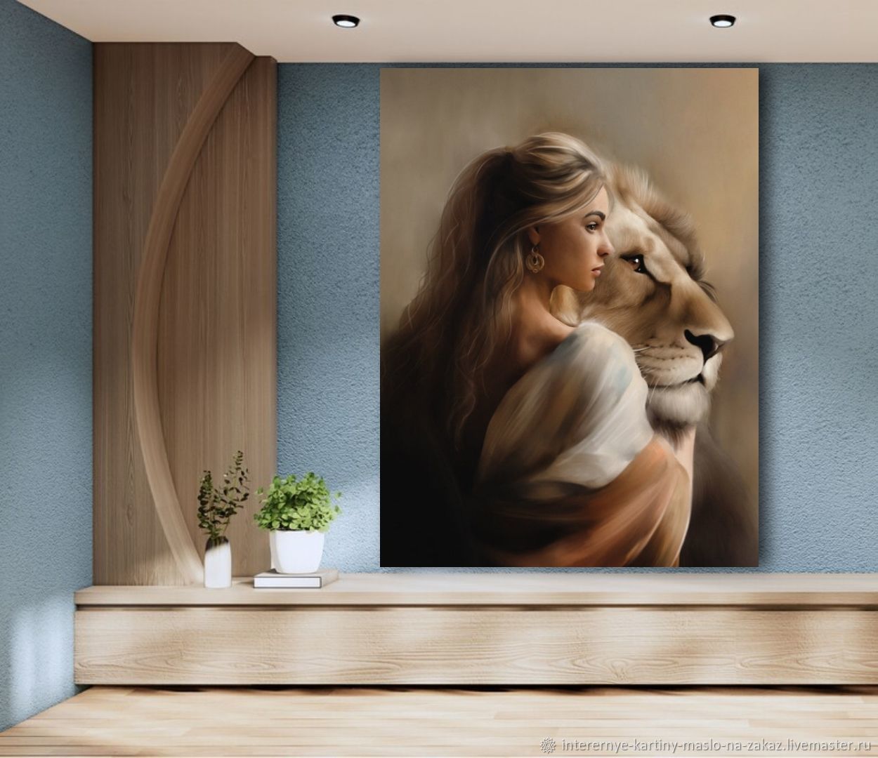 Красивая картина маслом девушка и лев Портрет с животными в  интернет-магазине Ярмарка Мастеров по цене 50915 ₽ – UFOAKBY | Картины,  Санкт-Петербург - доставка по России
