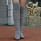 Demi-season boots ' Aurora'. High Boots. KnittedBoots. My Livemaster. Фото №6
