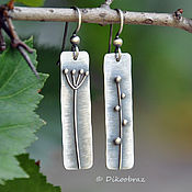 Silver earrings with natural stones 
