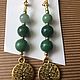 Ethnic earrings with jade Tree of Life. Earrings. elena-yusipova (elena-yusipova). Online shopping on My Livemaster.  Фото №2