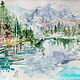 Order Diptych, paintings with mountains-watercolor paintings. Annet Loginova. Livemaster. . Pictures Фото №3