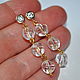 Earrings encrusted with crystal. Earrings. Olga Lado. Online shopping on My Livemaster.  Фото №2