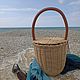 Летняя плетеная сумка-корзинка соломенного цвета, пляжная сумка, бохо