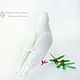 Order Dove of Peace / dove with olive branch bird felted wool. Woolen Zoo. Livemaster. . Felted Toy Фото №3