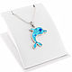 Pendant Dolphin. Pendant with natural turquoise and lapis lazuli, Pendant, Moscow,  Фото №1