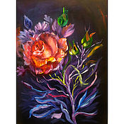 Картины и панно handmade. Livemaster - original item Oil painting rose 