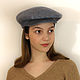 Grey woolen cap, available in size 57-59, Caps1, Rostov-on-Don,  Фото №1