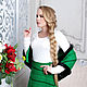 Order Skirt with Slavic ornaments ' emerald'. Slavyanskie uzory. Livemaster. . Skirts Фото №3