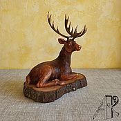 Для дома и интерьера handmade. Livemaster - original item Statuette, wooden figurine carved miniature Deer. Handmade.